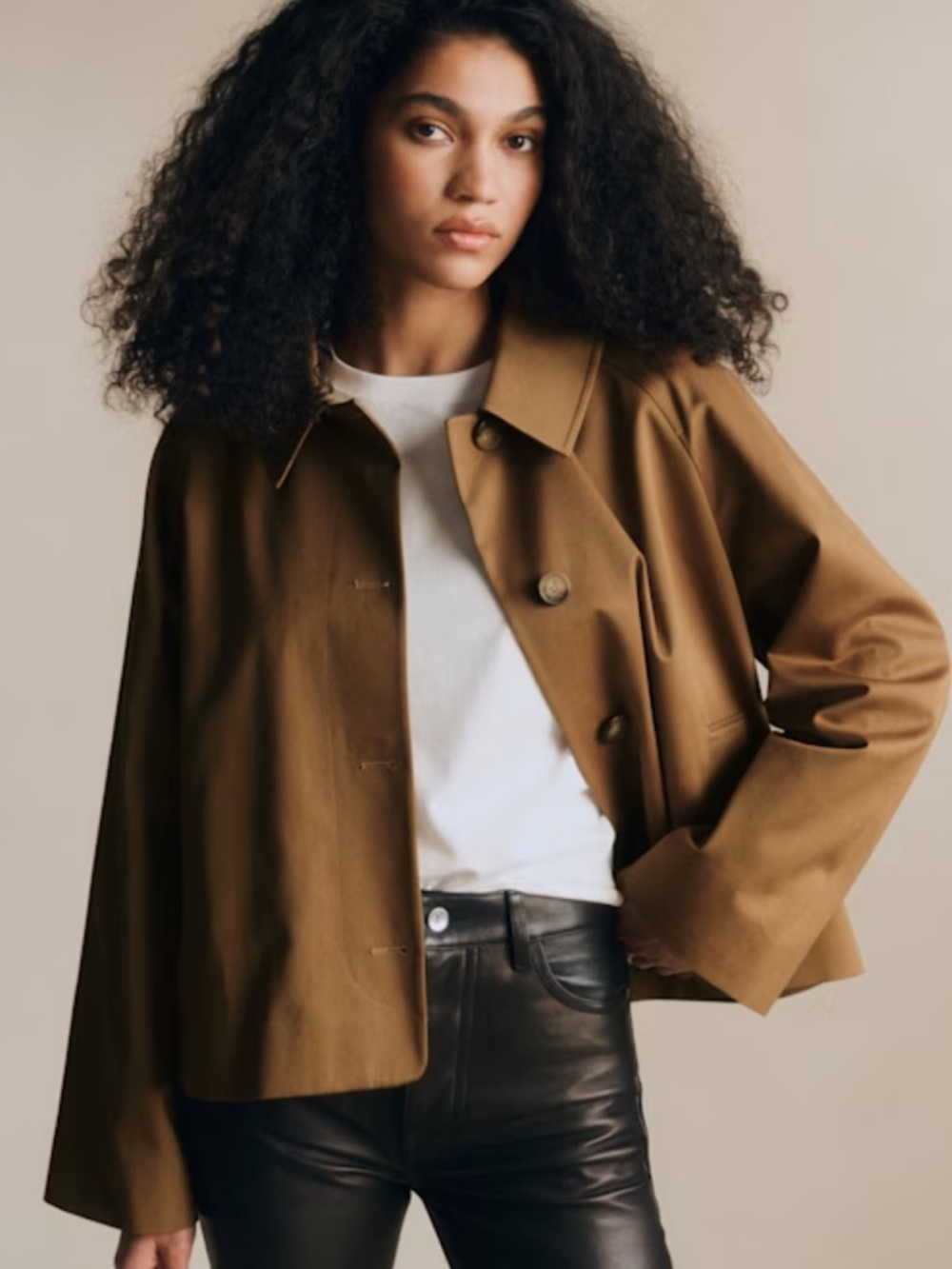 Sezane Bobby Jacket in Camel